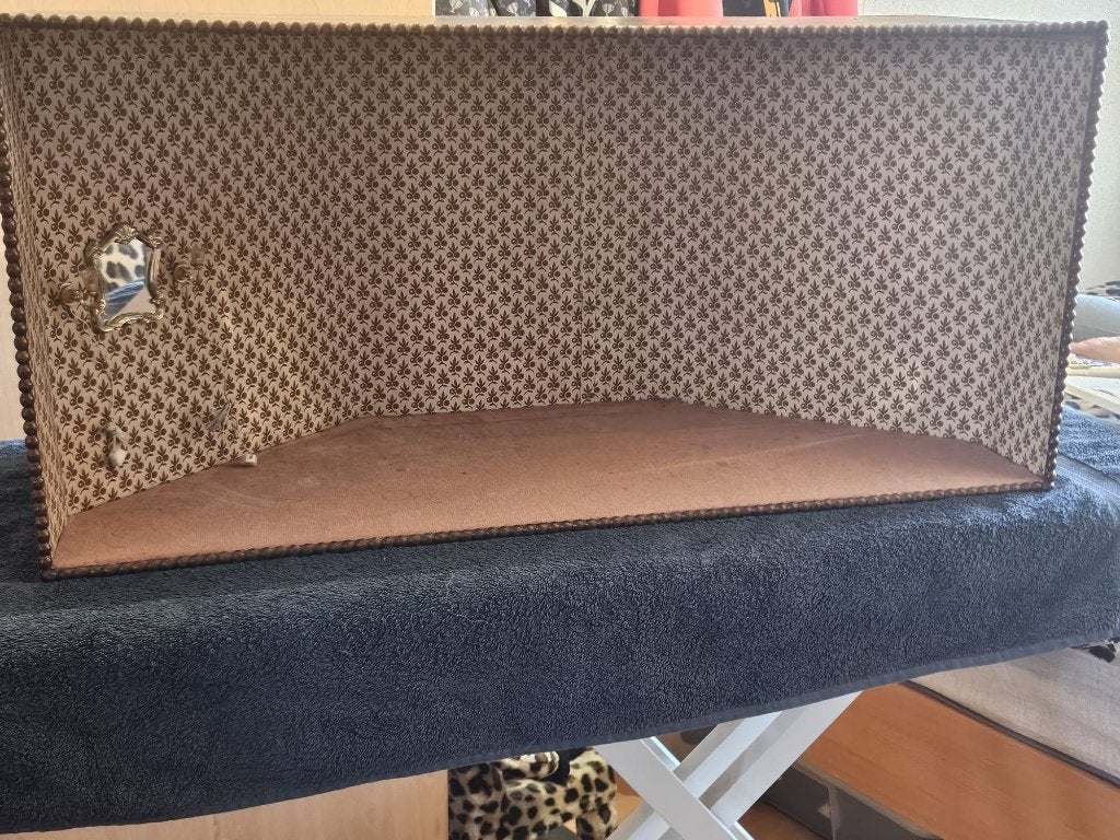 Oude kijkkast, roombox, diorama met schuinewanden, Ophalen of Verzenden, Gebruikt, Poppenhuis