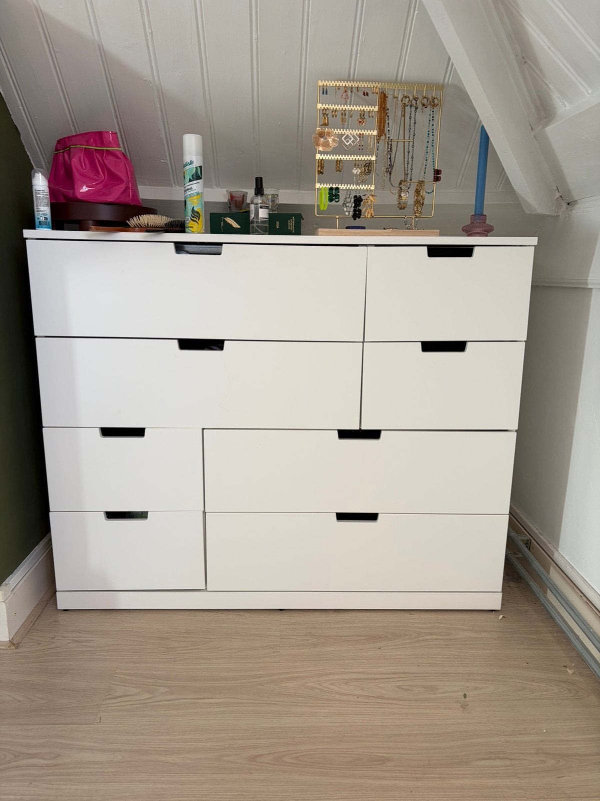 Nordli witte ikea kast, Ophalen, 100 tot 150 cm, 5 laden of meer, Zo goed als nieuw