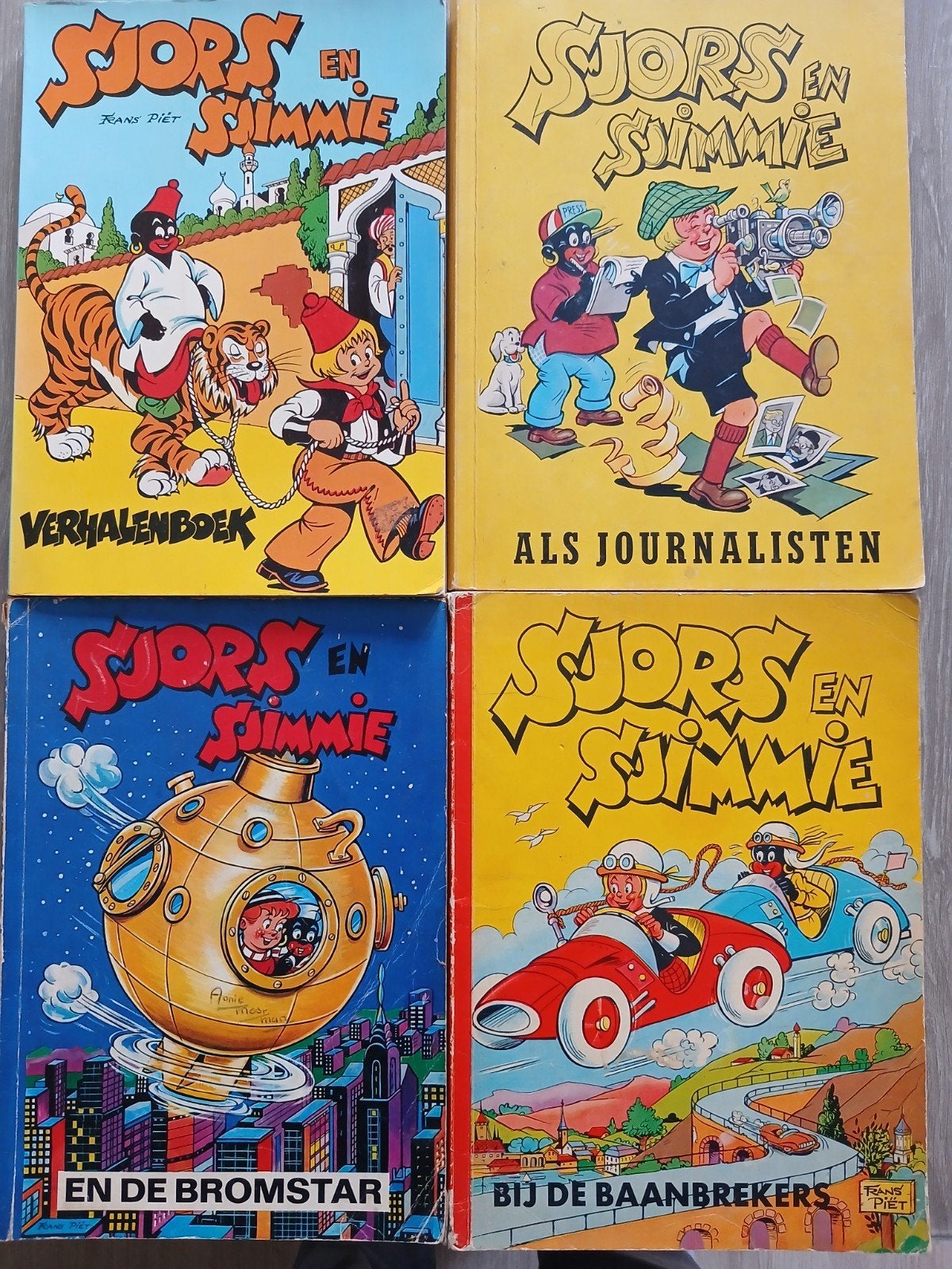 Sjors en Sjimmie - 4 stripboeken van Frans Piet, Boeken, Ophalen of Verzenden