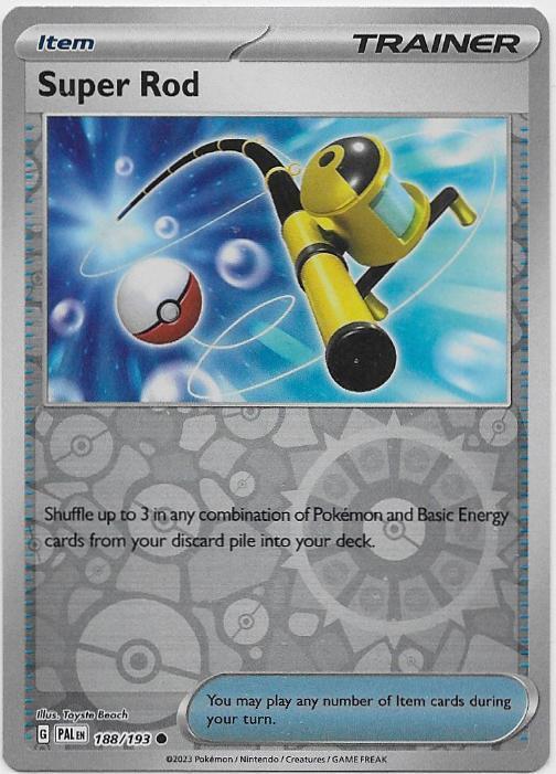 Paldea Evolved,  Super Rod [reverse] 188/193, Verzenden, Nieuw, Losse kaart
