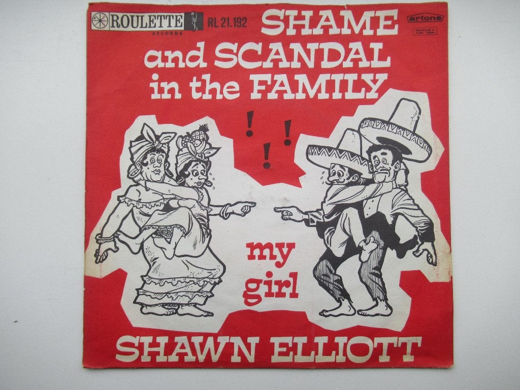 SHAWN ELLIOTT # SHAMA and SCANDAL in the FAMILY/My girl, Fotohoes, 7 inch, Ophalen of Verzenden, Zo goed als nieuw