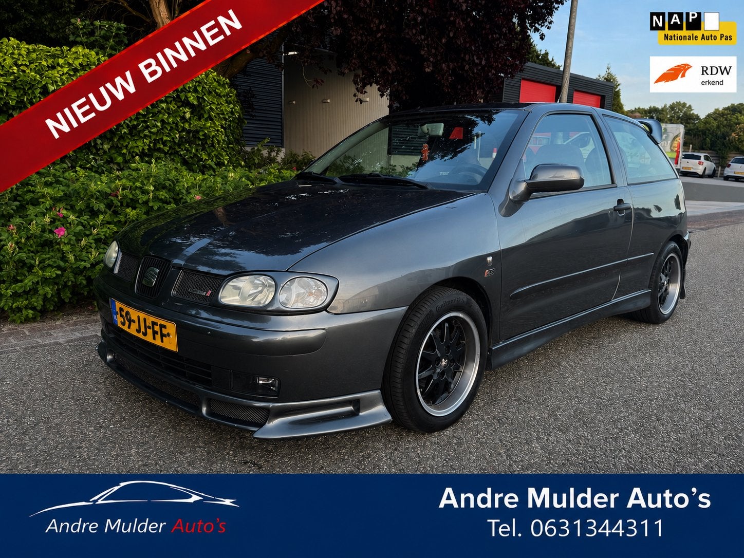Seat Ibiza 1.4 16V 55KW 2002 Grijs showauto, Auto's, Voorwielaandrijving, 970 kg, 15 km/l, 4 cilinders