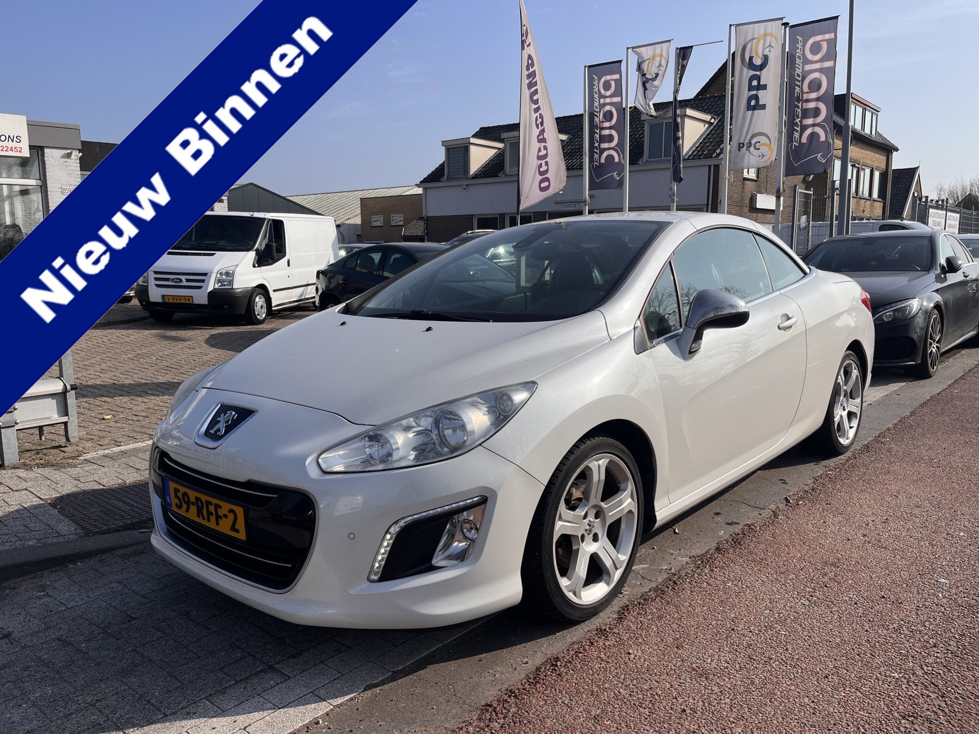 Peugeot 308 CC 1.6 AUT. Feline Leder (bj 2011, automaat), Auto's, Peugeot, Euro 5, Gebruikt, Wit, Bedrijf