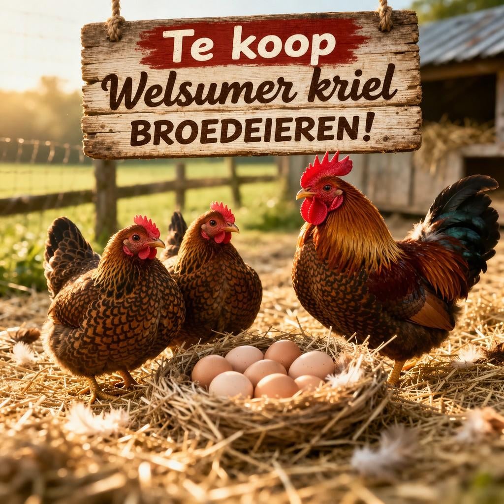 Broedeieren Welsumer kriel, verzenden mogelijk!, Dieren en Toebehoren, Pluimvee