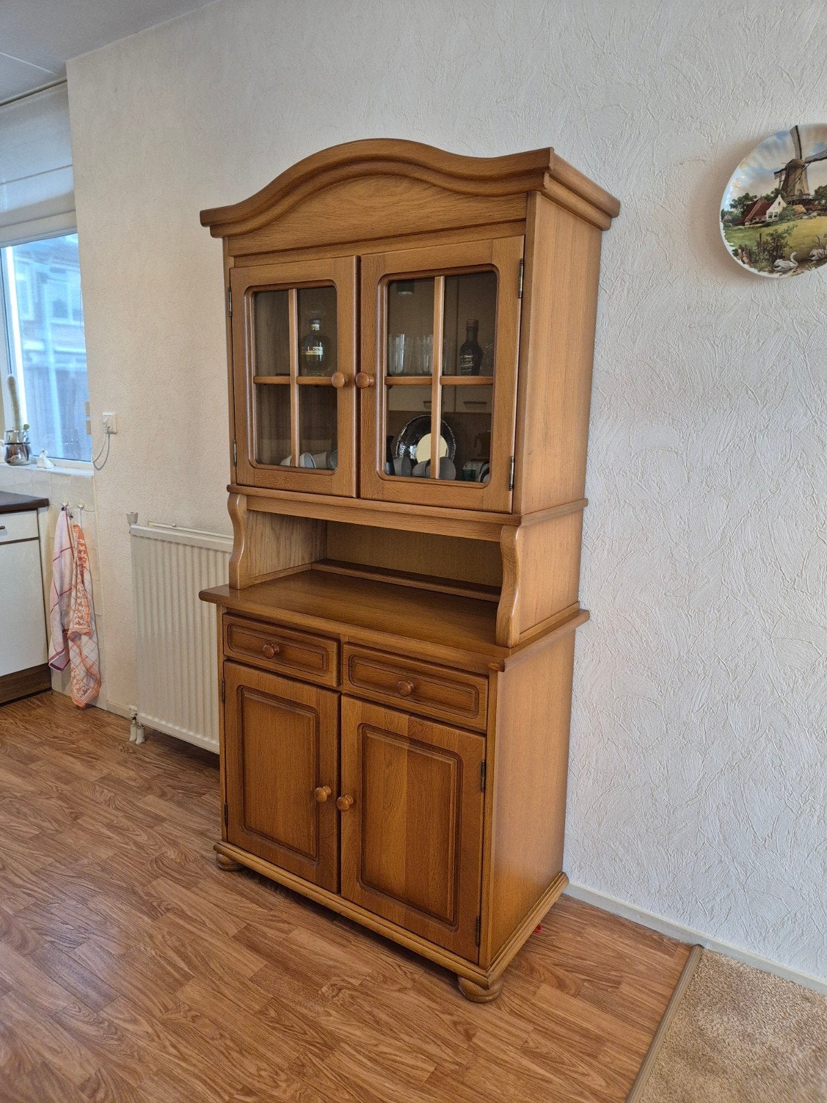 Eiken buffetkast, mooie servieskast, Huis en Inrichting, Ophalen, Gebruikt, Eikenhout, Met lade(s)