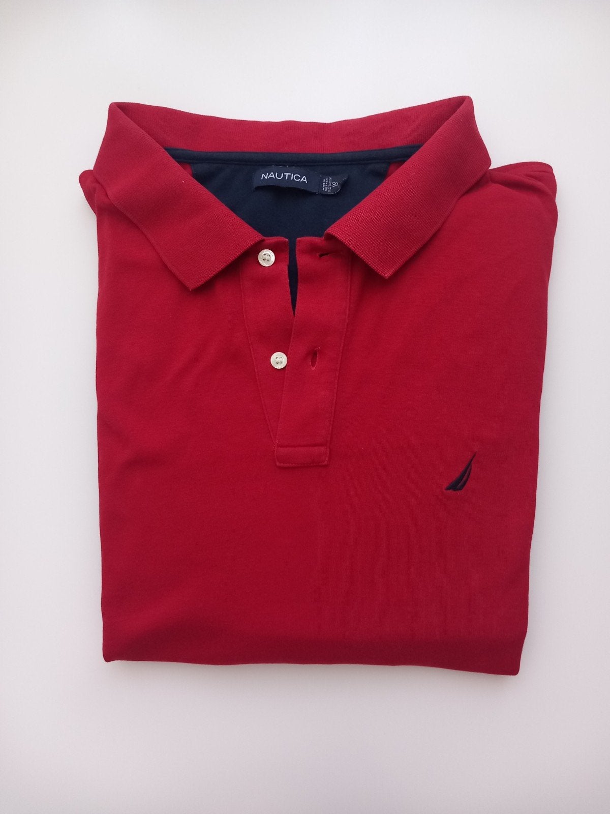 Nautica Polo Shirt Rood Heren Maat 3XLT, Nautica, Overige maten, Ophalen of Verzenden, Zo goed als nieuw