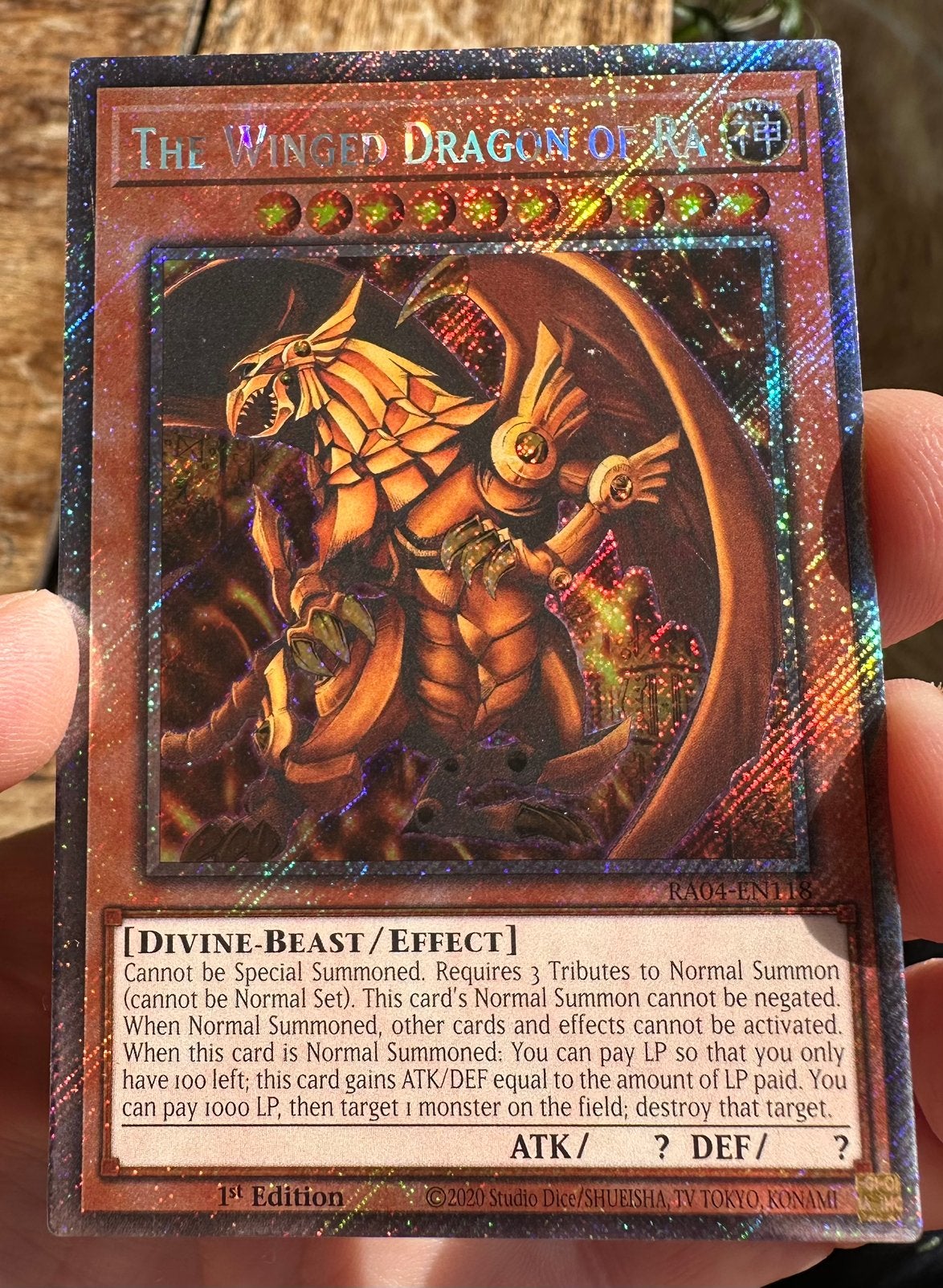 Yu-Gi-Oh! Egyptian God Card Set RA04 1st Ed Mint !, Hobby en Vrije tijd, Ophalen of Verzenden, Zo goed als nieuw, Meerdere kaarten
