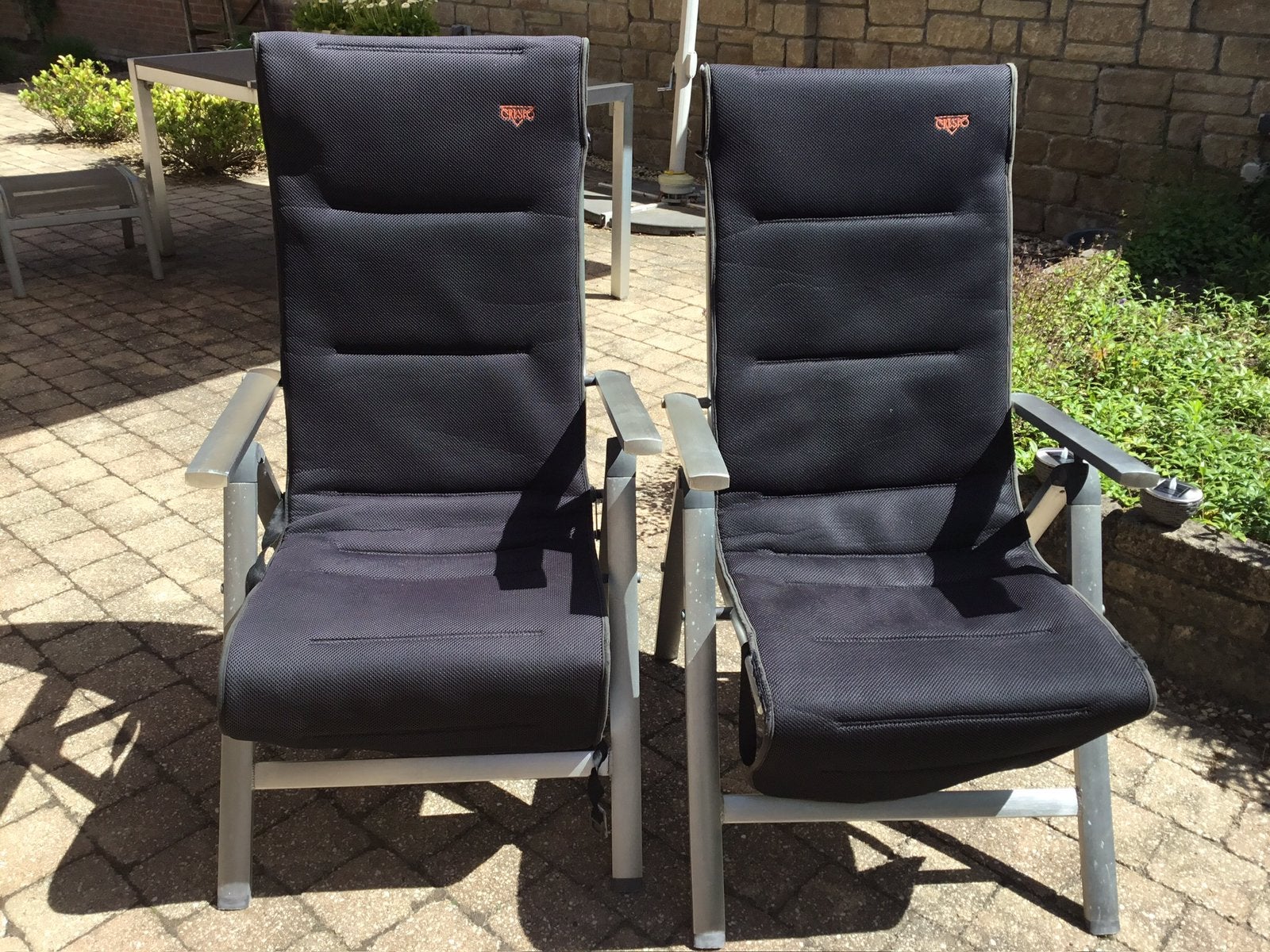 2 Crespo air de luxe stoelhoezen antraciet, Ophalen of Verzenden, Campingstoel