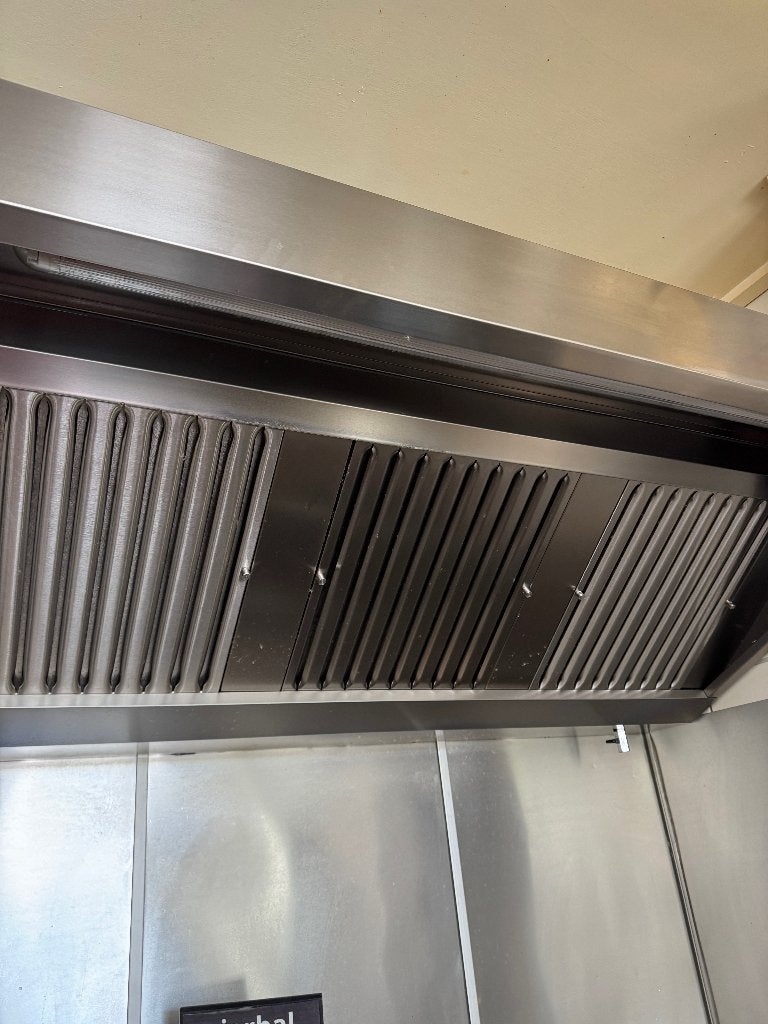 Horeca RVS Wandafzuigkap 3 maanden oud, Witgoed en Apparatuur, Afzuigkappen, Ophalen, Gebruikt, Wandschouwkap, 600 tot 800 m³ per uur