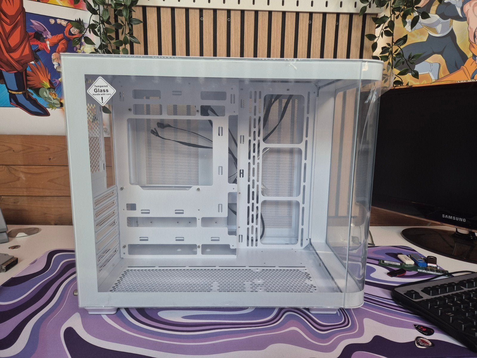 Witte ATX Showcase PC Case - Perfect voor Gaming PC, Ophalen, Zo goed als nieuw