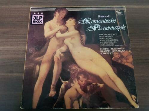 Beroemde Romantische Pianomuziek, 3 lp's, Boxset, 10 inch, Overige typen, Ophalen of Verzenden