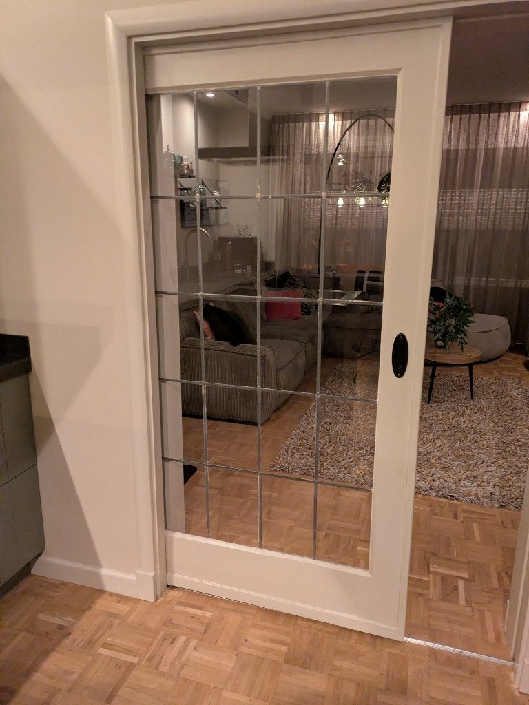 Ensuite deur - Schuifdeur - En Suite deur, Doe-het-zelf en Verbouw, Gebruikt, 120 cm of meer, Binnendeur, Ophalen of Verzenden