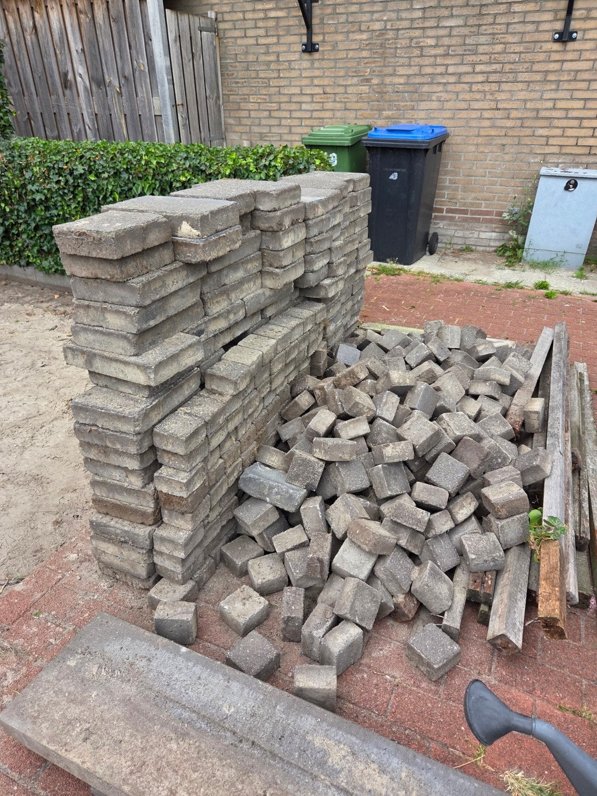 Gebruikte betonnen Stenen voortuin, Tuin en Terras, Tegels en Klinkers, Ophalen, Gebruikt, Klinkers, 10 m² of meer