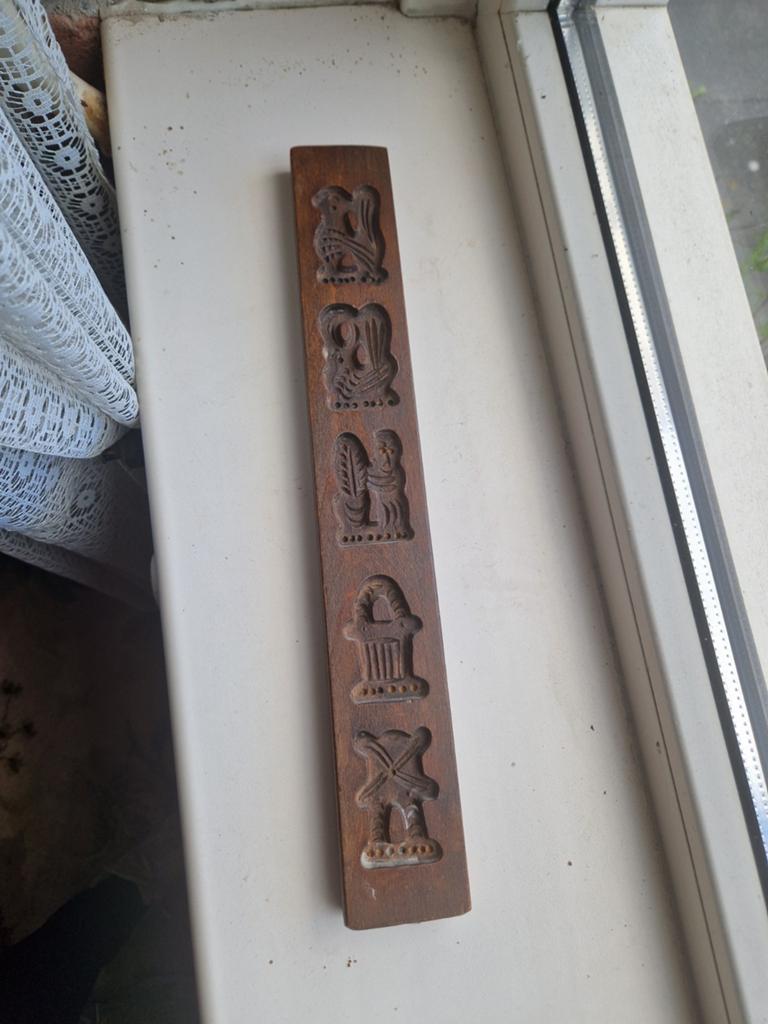 Antieke/vintage houten speculaasplank – handgesneden, Ophalen of Verzenden