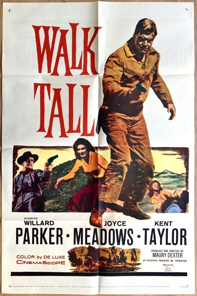 Walk Tall (1960) - Originele filmposter, Verzenden, Gebruikt, A1 t/m A3, Film en Tv
