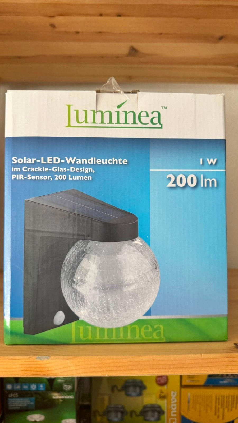 Luminéa Solar-LED Wandlamp met Bewegingssensor, Zonne-energie, Minder dan 50 watt, Wandlamp, Led