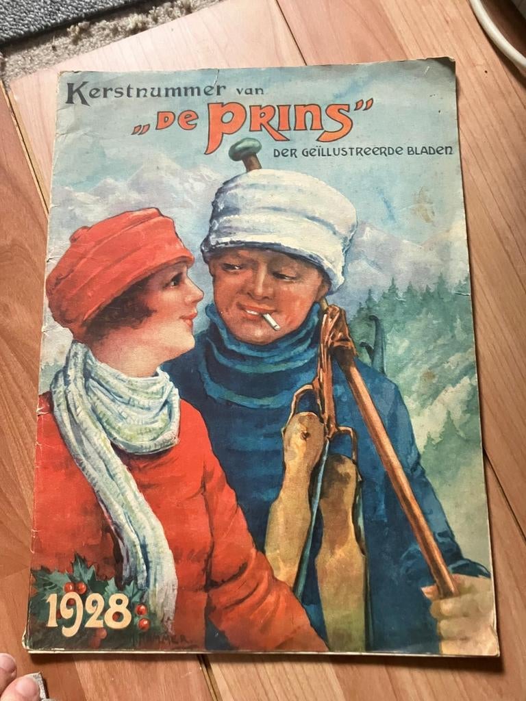 Kerstnummer van "De Prins" - Geïllustreerde Bladen 1928, Boeken, Tijdschriften en Kranten, Gelezen, Overige typen, Ophalen