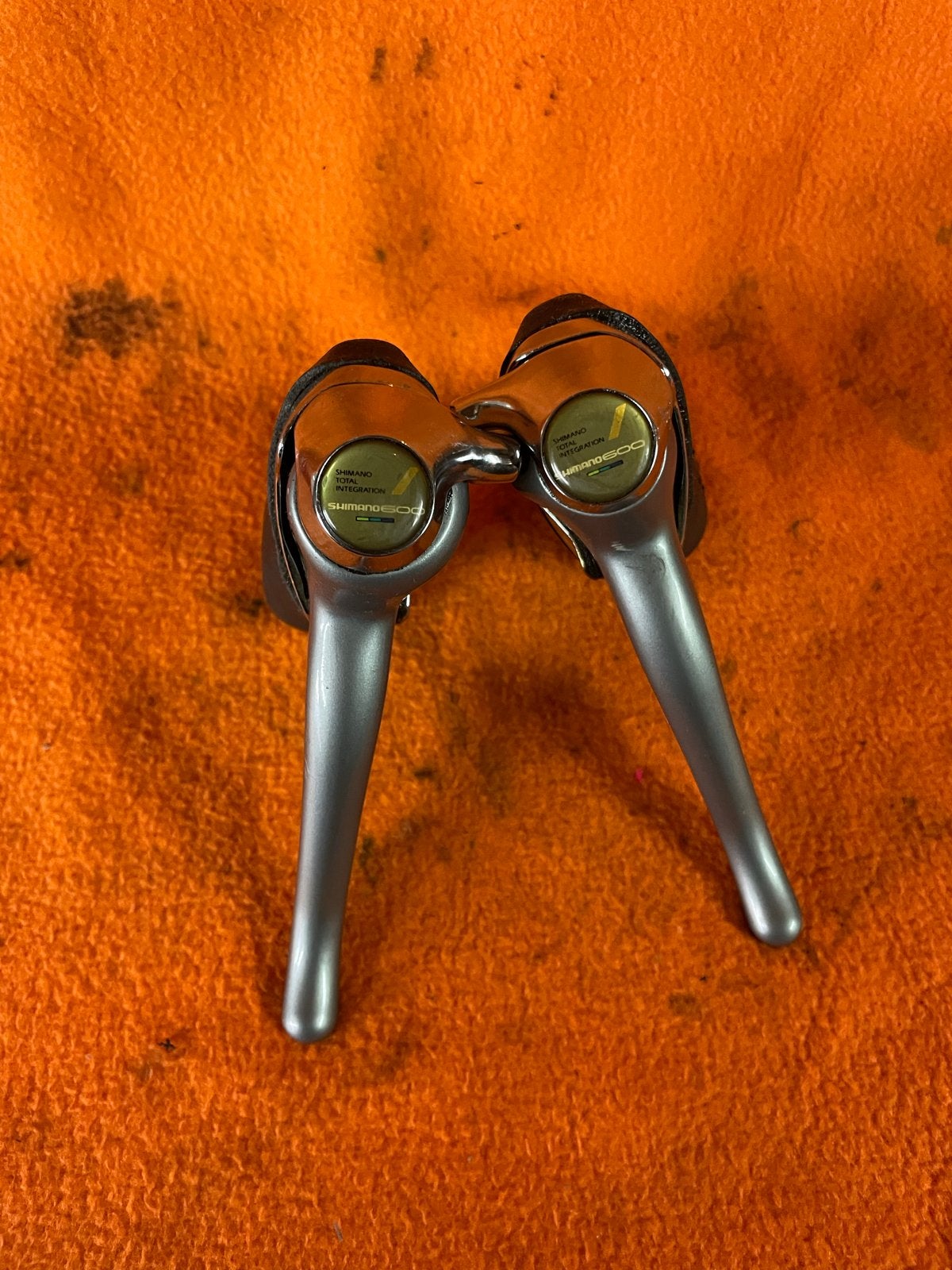 Shimano tricolor 600 ST-R400 Shifters - racefiets schakeling, Gebruikt, Verzenden, Overige typen, Aluminium