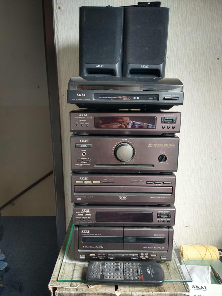 Akai MX 770 970 mini stereo systeem, Ophalen, Gebruikt, Losse componenten, Tuner of Radio