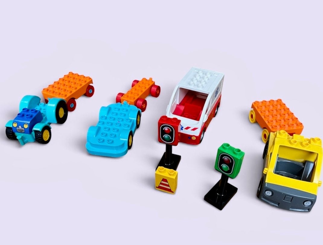 Duplo voertuigen en verkeerslichten set, Kinderen en Baby's, Speelgoed | Duplo en Lego, Ophalen, Gebruikt, Overige thema's, Duplo
