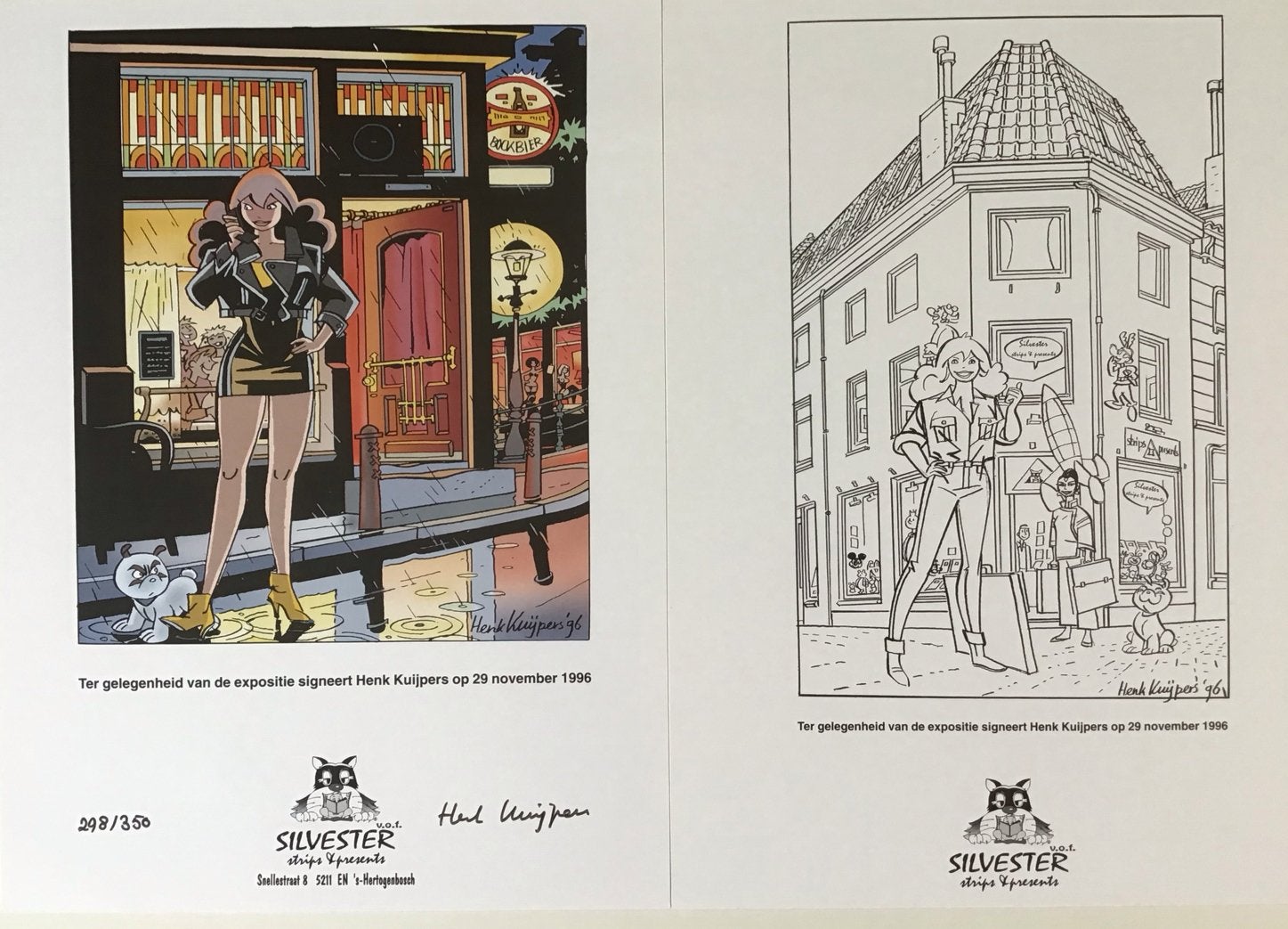 Franka twee ex-libris uit 1996 - Henk Kuijpers gesigneerd, Complete serie of reeks, Ophalen of Verzenden, Zo goed als nieuw