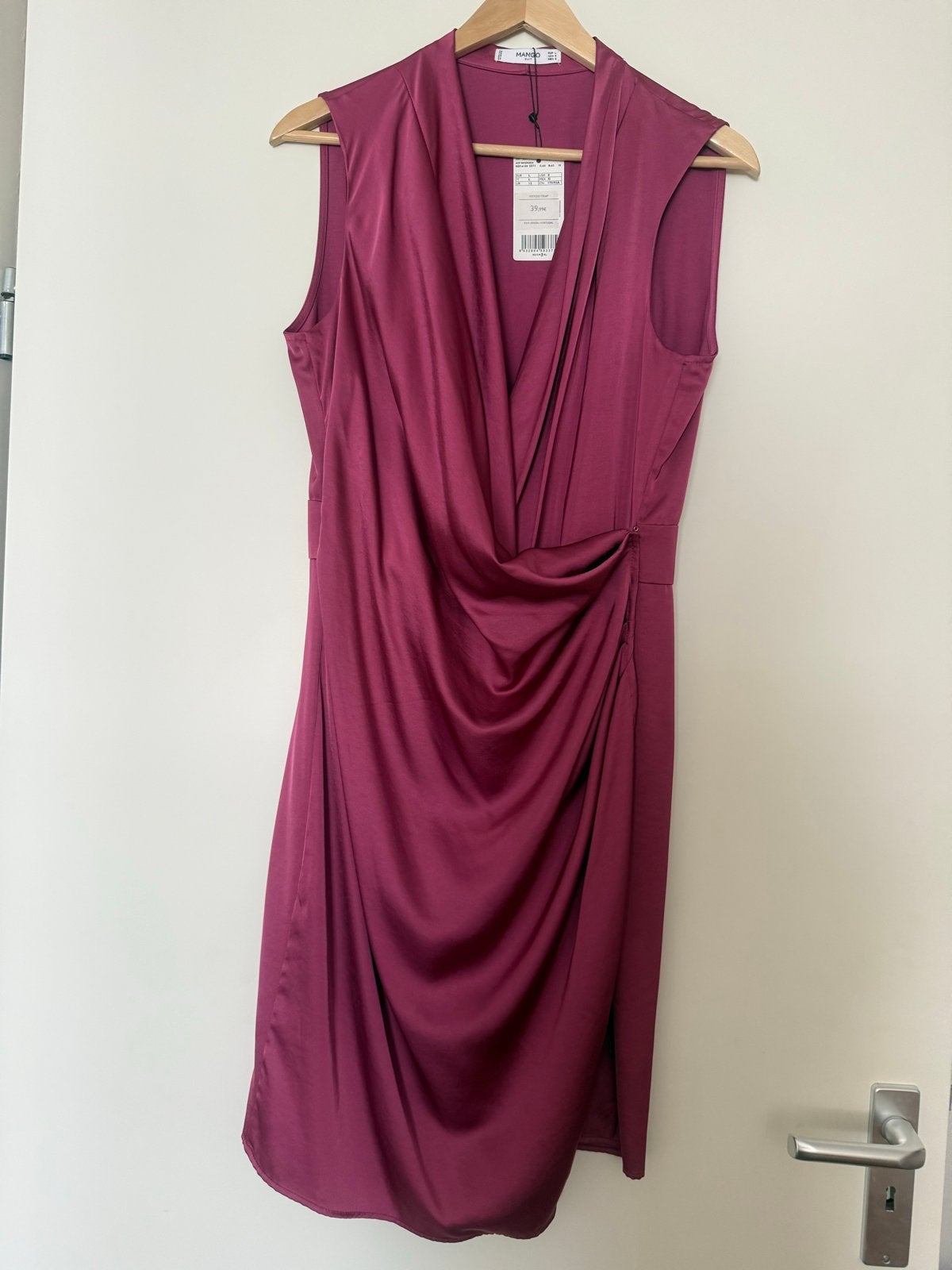 Nieuwe Mango Overslag Jurk - Fuchsia, Kleding | Dames, Jurken, Maat 42/44 (L), Nieuw, Ophalen of Verzenden, Roze