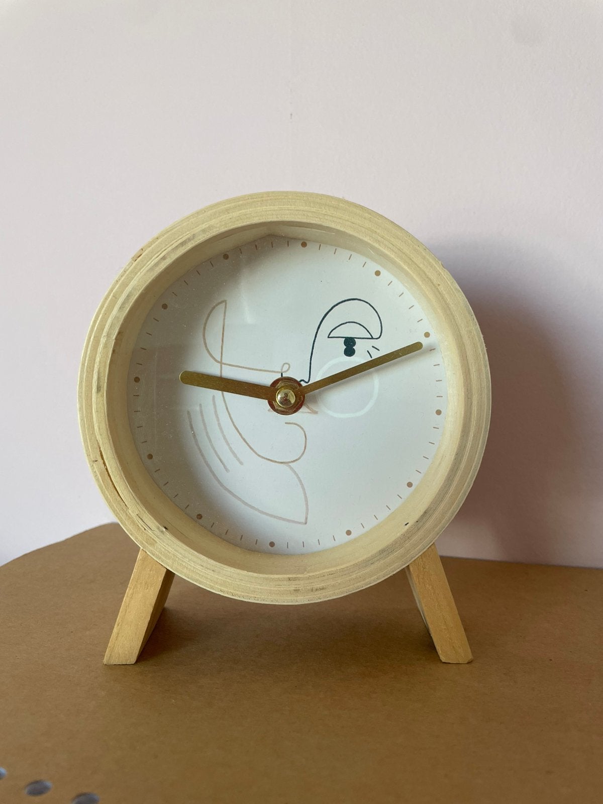 Houten klokje, Ophalen of Verzenden, Zo goed als nieuw, Analoog