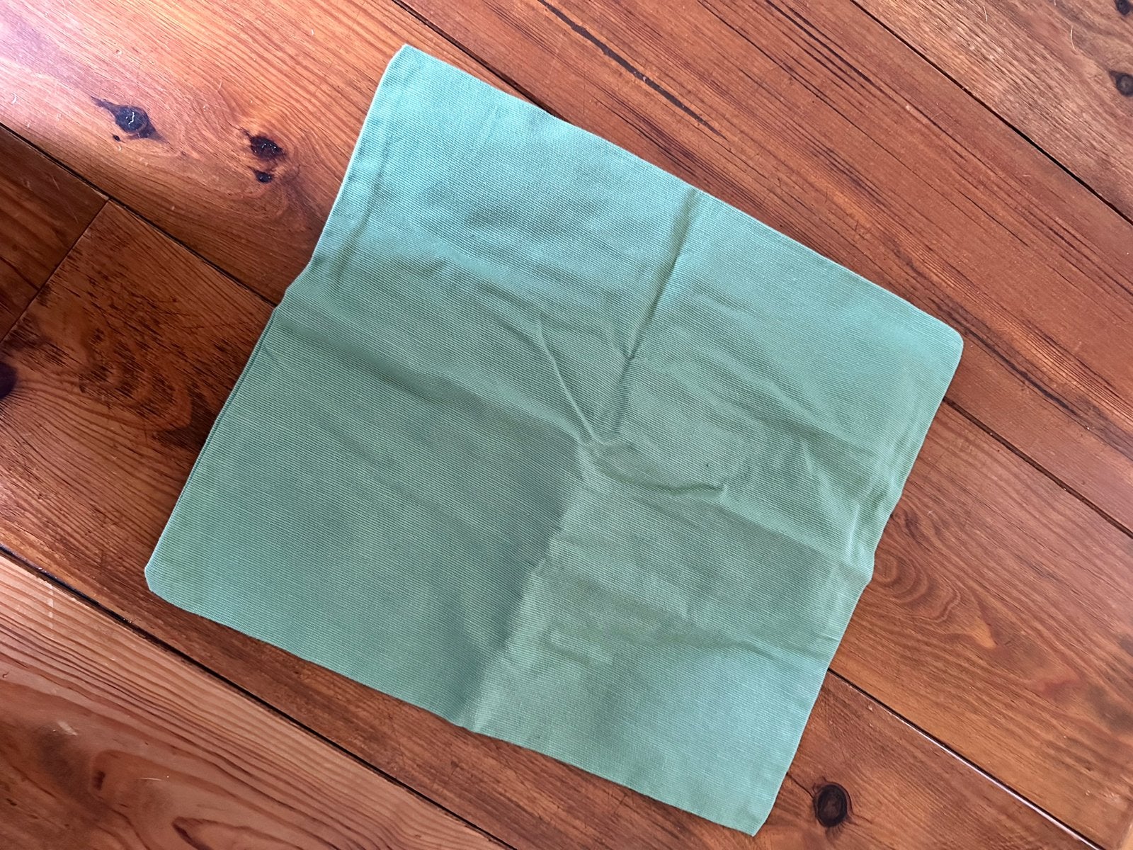 Groene kussenhoes met rits - 40x40 cm, Gebruikt, Groen, Vierkant, Kussenhoes
