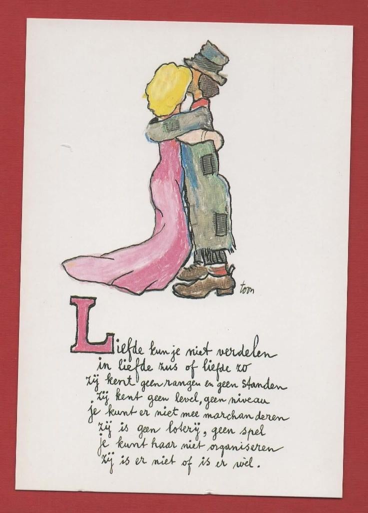 Kinderpostzegelkaarten - Toon Hermans (4.) - Ong., Verzamelen, Ophalen of Verzenden, 1980 tot heden, Ongelopen, Overige thema's