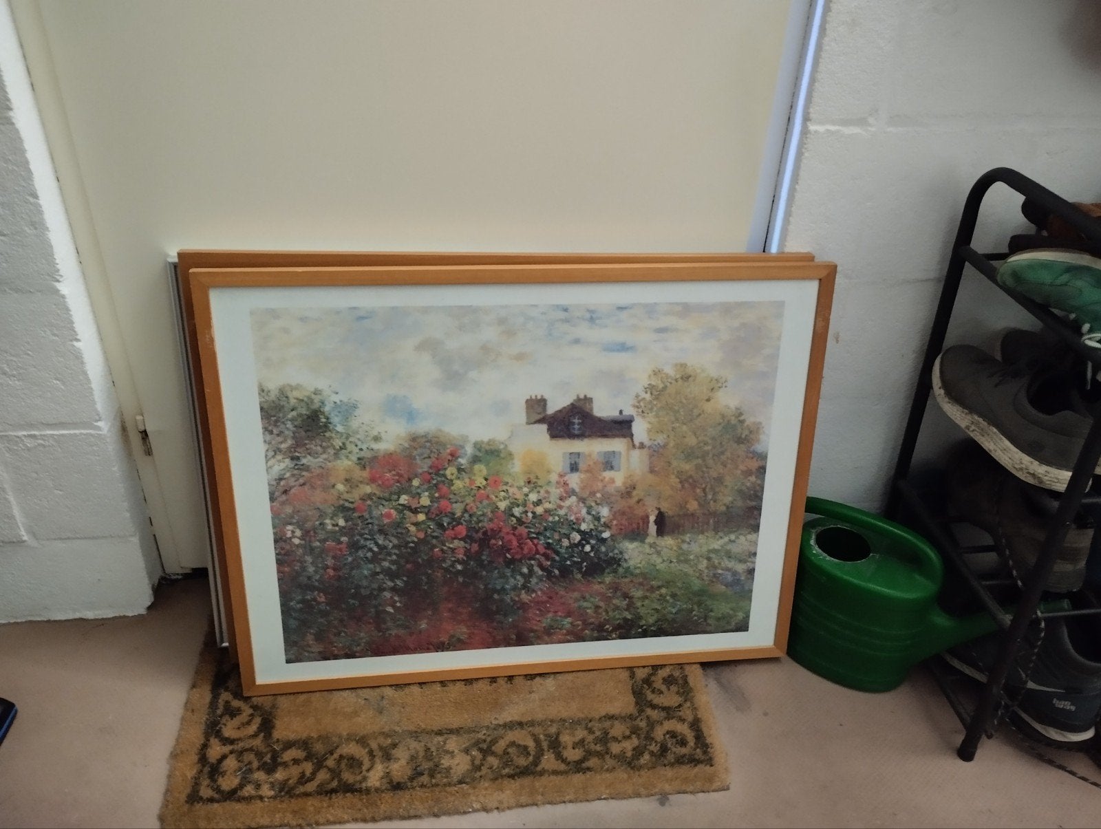 Monet Poster: Huis met tuin in Giverny, Ophalen