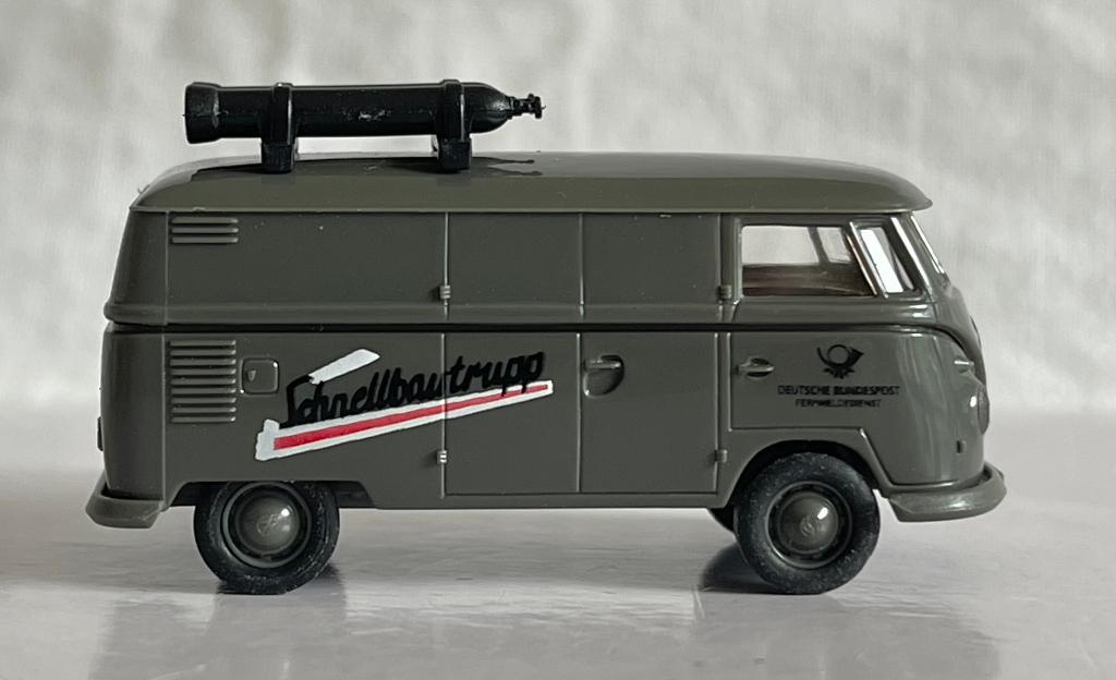 Brekina: VW T1 "Schnellbautrupp" Deutsche Bundespost, Ophalen of Verzenden, Zo goed als nieuw, Auto, Brekina
