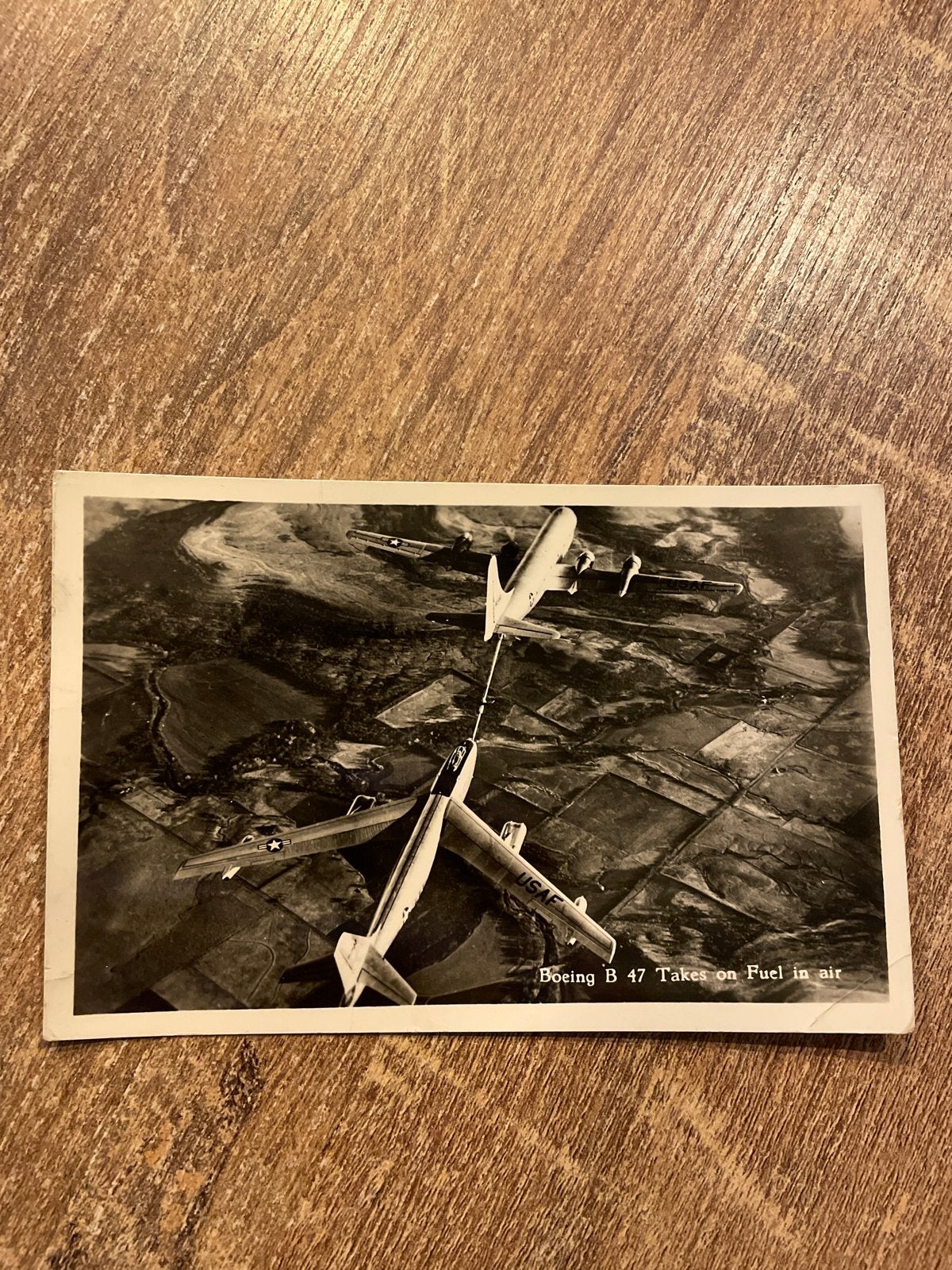 Zeldzame Oude Ansichtkaart Boeing B-47 Stratofortress, Ophalen of Verzenden, 1940 tot 1960, Ongelopen, Voertuig