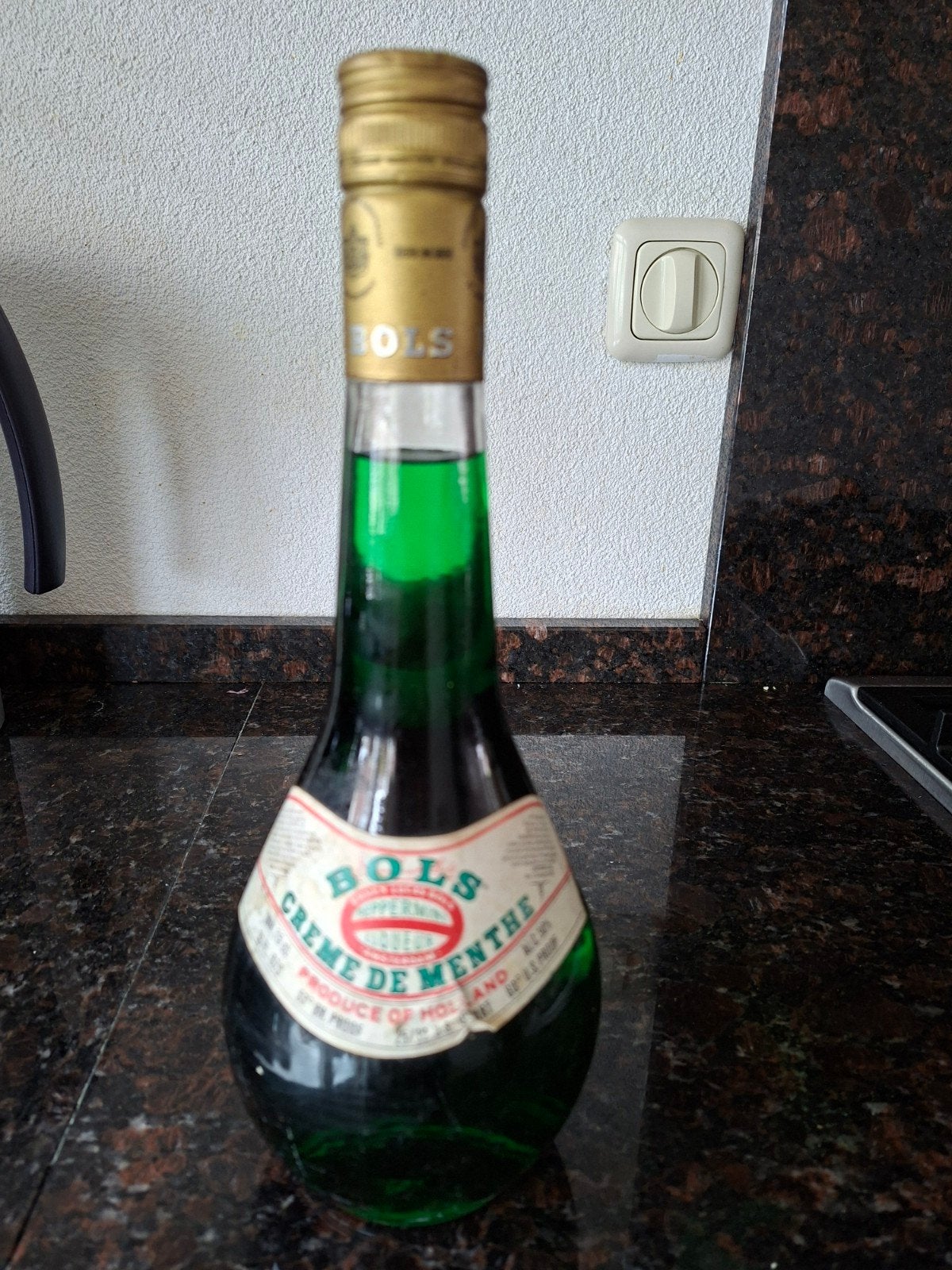 Vintage Bols Crème de Menthe Likeur - Groen, Ophalen of Verzenden