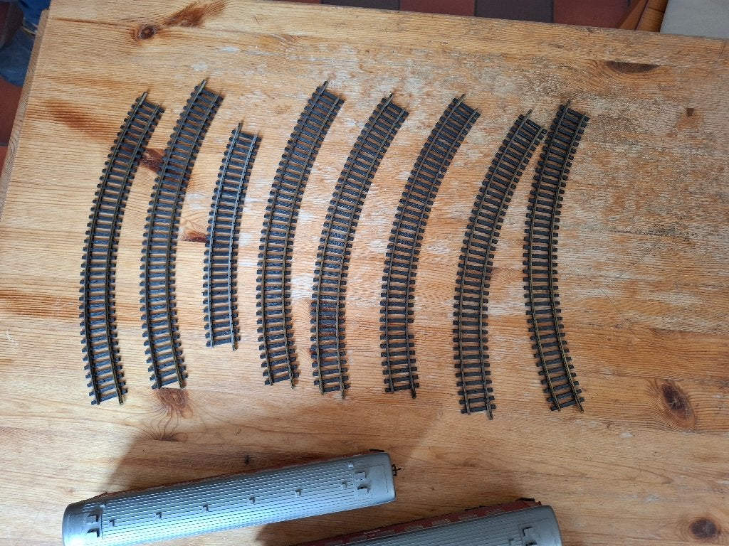9 Märklin compartimenten + 7 rail stukken, Hobby en Vrije tijd, Wisselstroom, Ophalen of Verzenden, Märklin, Gebruikt