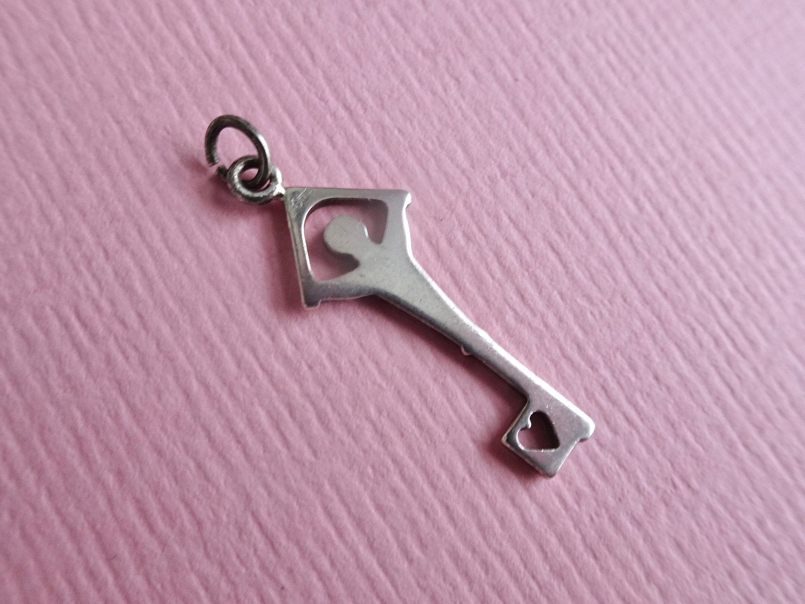 jwg Vintage 60s 70s zilver bedel hanger mens figuur sleutel, Verzenden, Zilver, Hanger