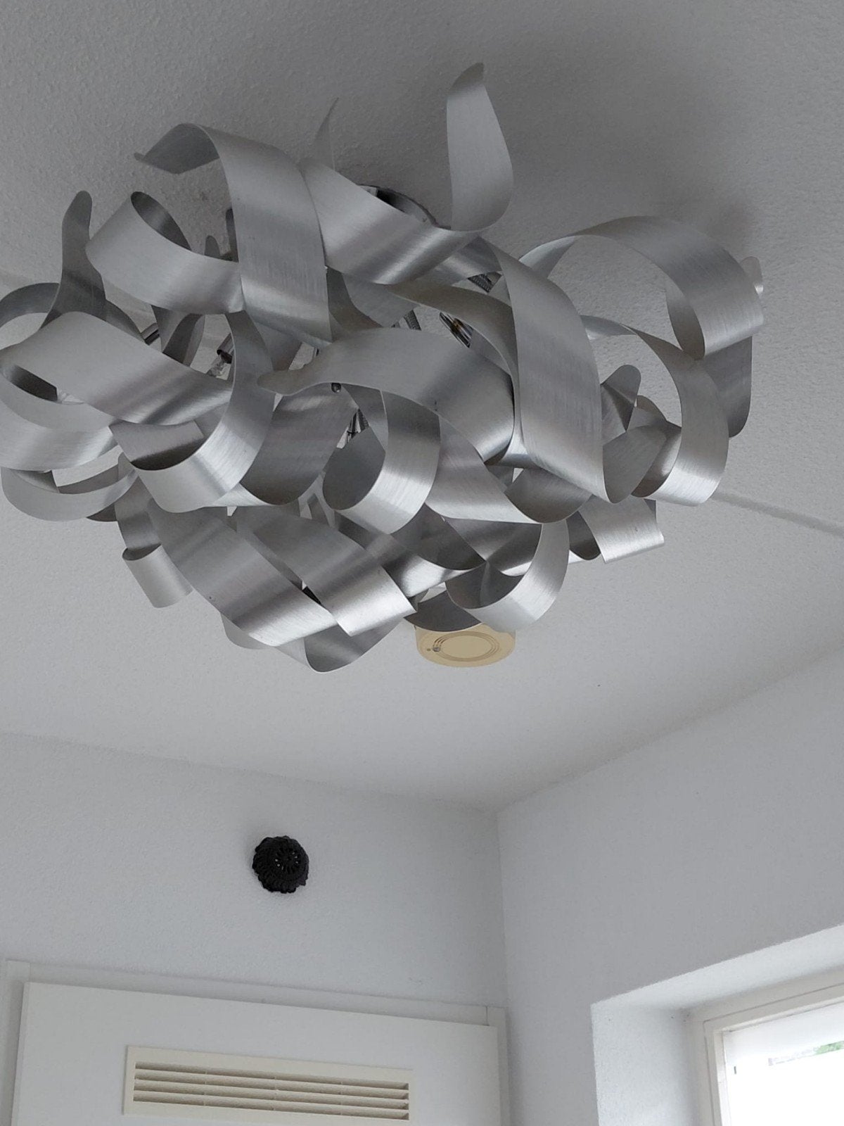 Modieuze plafondlamp, zo goed als nieuw, Ophalen, Zilver, Modern, Zo goed als nieuw