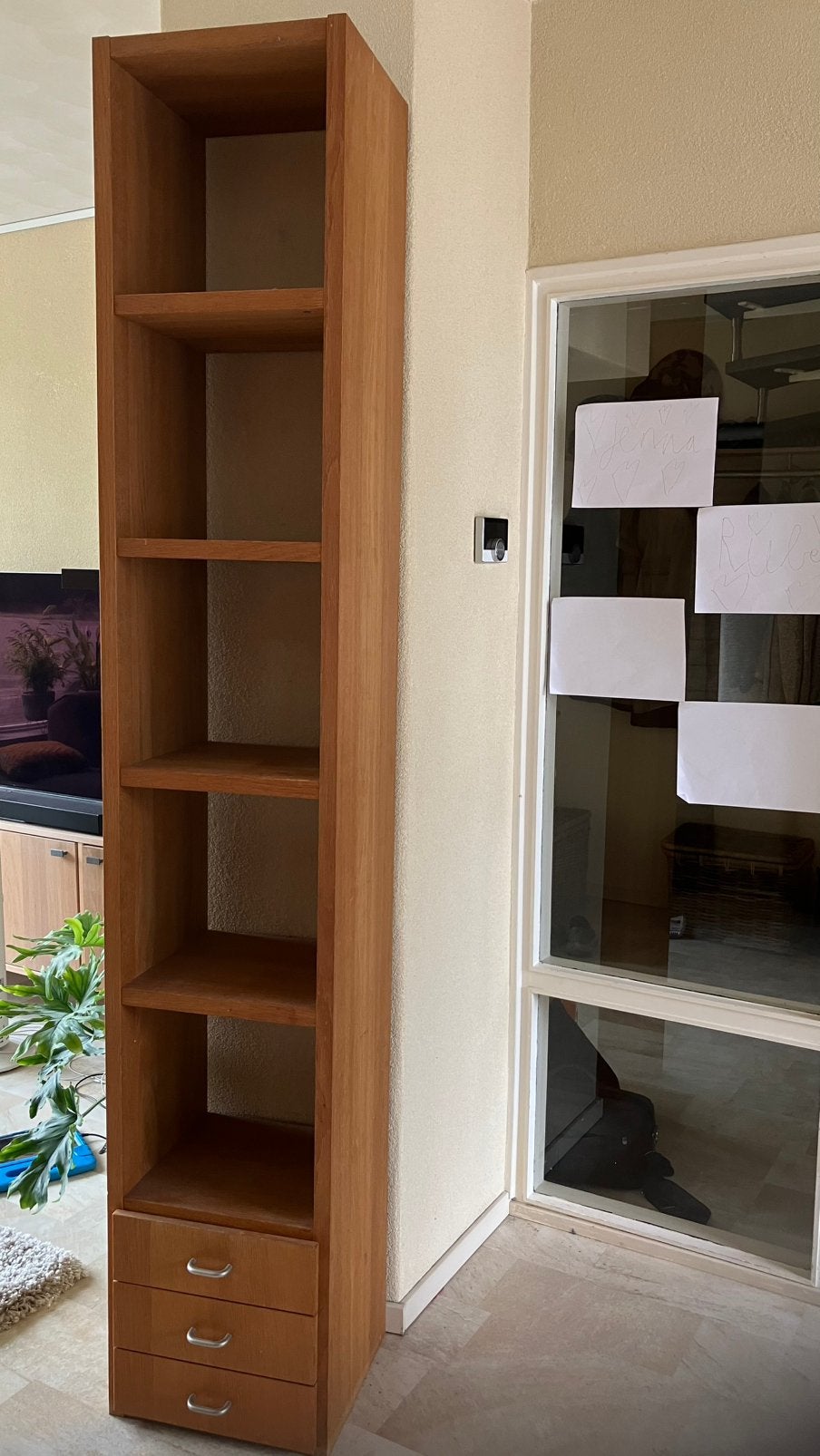Licht eiken kast, Huis en Inrichting, Kasten | Vitrinekasten, Ophalen, Gebruikt, Eikenhout, Met lade(s)