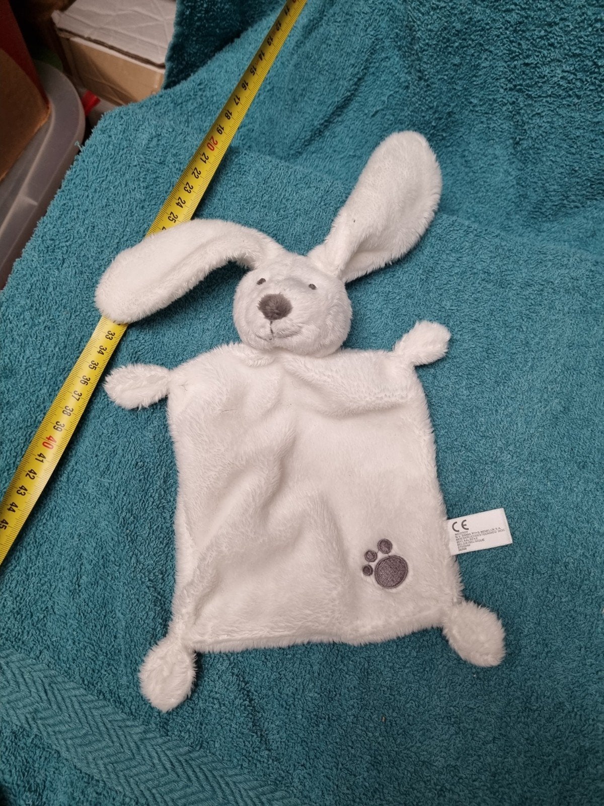 Nicotoy knuffel doekje konijn met pootje nr 10, Ophalen of Verzenden, Nieuw, Konijn