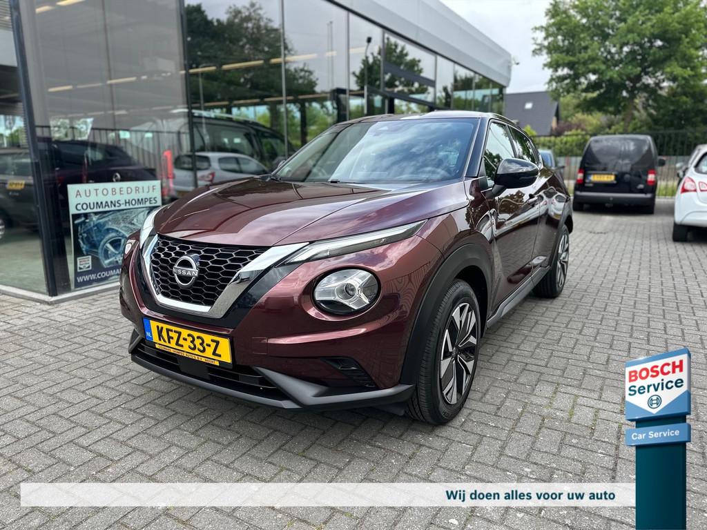 Nissan Juke 1.0 DIG-T 114pk Acenta,camera, climate control, Auto's, Nissan, Overige kleuren, Leder en Stof, Bedrijf, Handgeschakeld