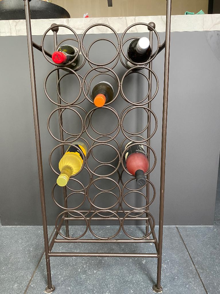 Wijnrek gietijzer, Huis en Inrichting, Woonaccessoires | Wijnrekken, Ophalen, Overige materialen, 50 tot 75 cm, 15 tot 25 flessen