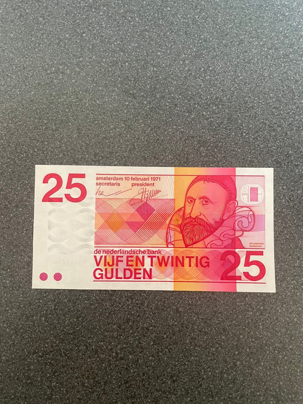 25 gld 1971 Sweelinck  pr., Postzegels en Munten, Ophalen of Verzenden, 25 gulden