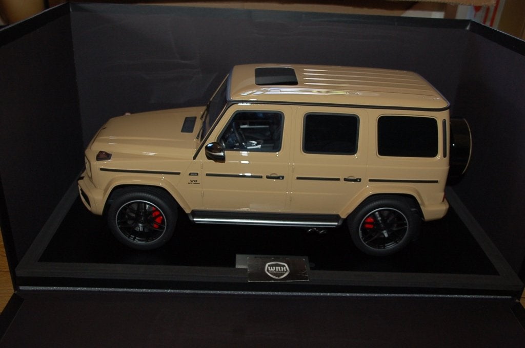 1:8 Minichamps Mercedes G63 2018 Wustensand LTD99 WRH, Verzenden, Zo goed als nieuw, 1:5 t/m 1:8, Auto