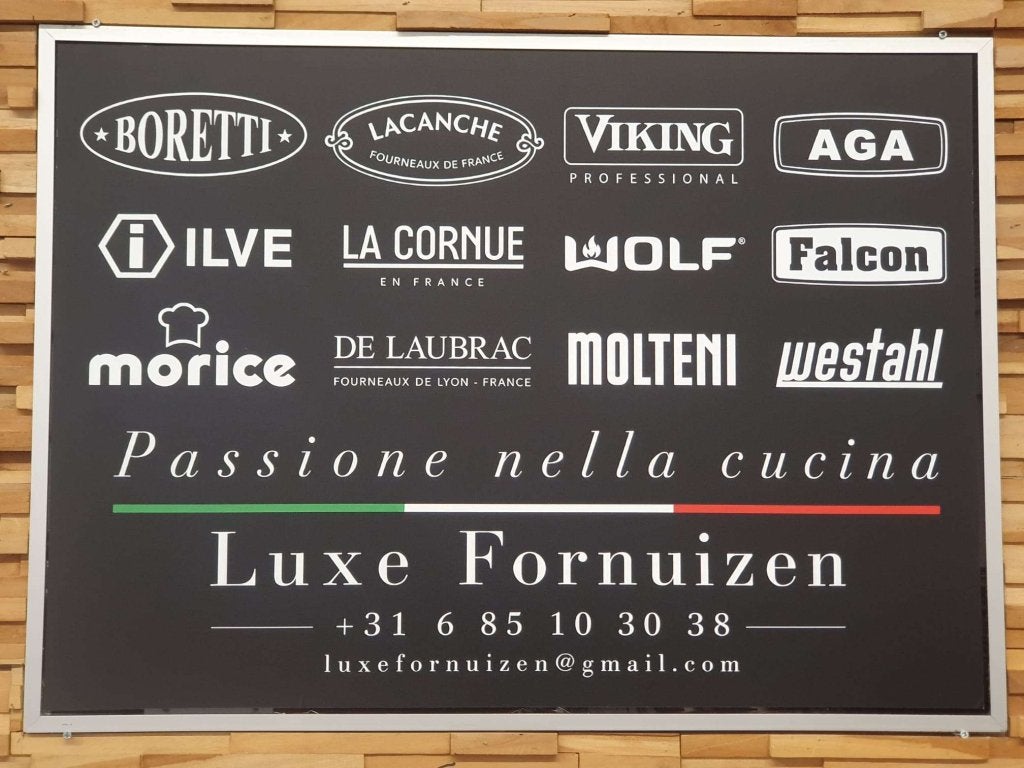 Luxe Boretti gasfornuis 120cm antraciet + rvs Coupe De Fue, Niet ingevuld, 60 cm of meer, Niet ingevuld, Ophalen of Verzenden