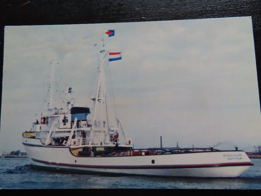 ansichtkaart sleepboot "Mississippi" Smit & co, Verzamelen, Scheepvaart, Ophalen of Verzenden, Gebruikt, Motorboot, Kaart, Foto of Prent
