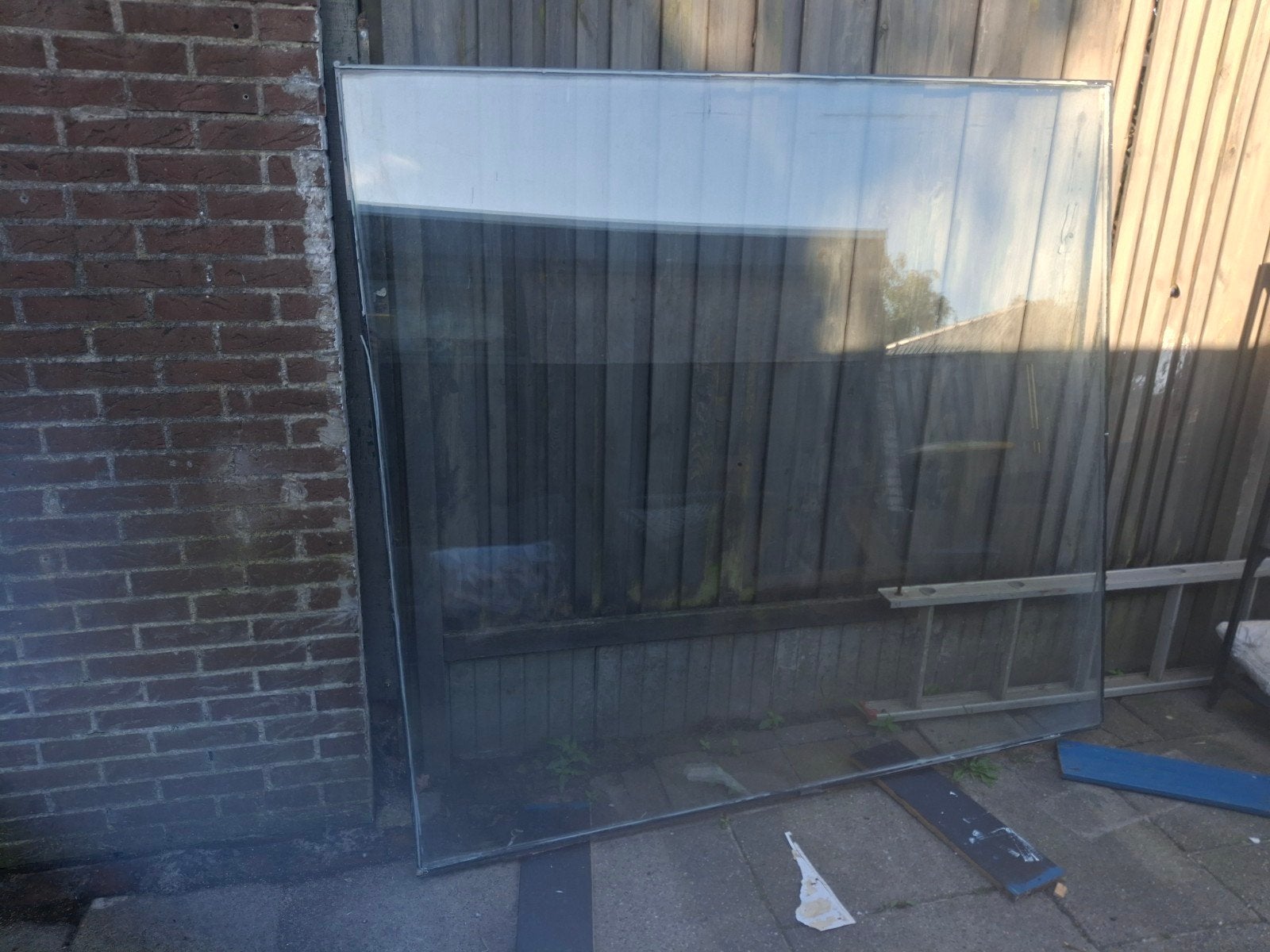 Dubbel glas raam 168x183 cm, Doe-het-zelf en Verbouw, Glas en Ramen, Ophalen, Gevelraam of Ruit, Gebruikt, 160 cm of meer