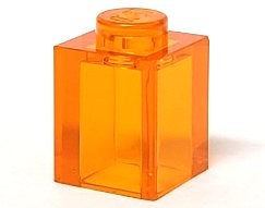 Lego Bouwstenen 1x1 transparant oranje 8 stuks nieuw, Ophalen of Verzenden, Nieuw, Losse stenen, Lego