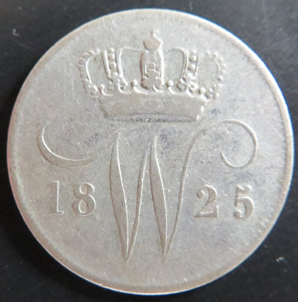 10 Cent 1825B, Verzenden, Zilver, 10 cent, Koning Willem I