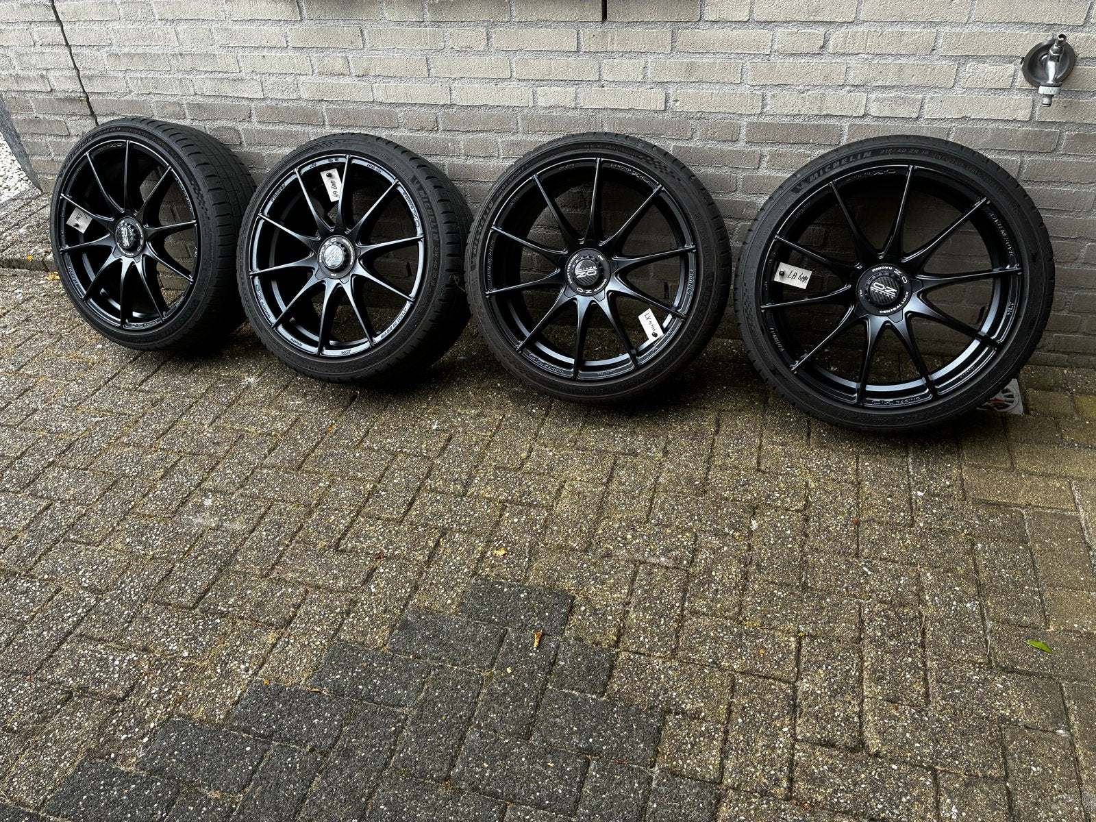 ZGAN 18” OZ Formula HLT velgen met Michelin Pilot 5x100, Ophalen, 18 inch, Gebruikt, Velg(en)