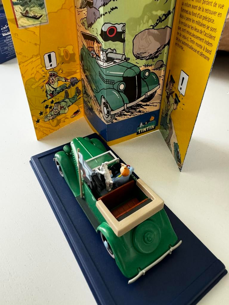 Kuifje auto 1:43 de mitailleuse uit gebroken oor, Ophalen of Verzenden, Kuifje, Zo goed als nieuw, Beeldje of Figuurtje