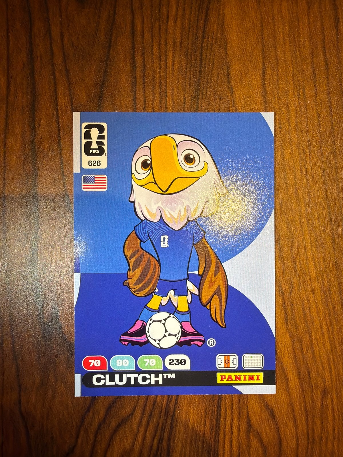 Panini WK 2026 Mascotte Amerika Voetbal Kaart Clutch, Ophalen of Verzenden, Nieuw, Overige sporten, Spelerskaart